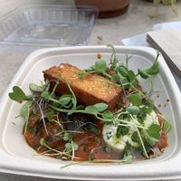 The aubergine with cashew cream. This was amazing   at Twinkle Town  in Port Douglas