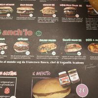 menú panini veg at Leccabaffo in Viterbo