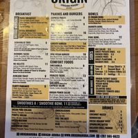 Menu  at Origin Cafe in Noord