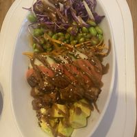 Poke lunch bowl  at Origin Cafe in Noord