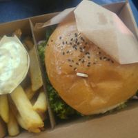 Garden burger at Vegánsky Gazda in Trencin