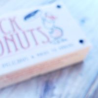 Donut box...mmm at Duck Donuts in Garden Grove