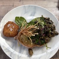 Pesto mushrooms on toastt  at Black Bear Cafe in Bellingen
