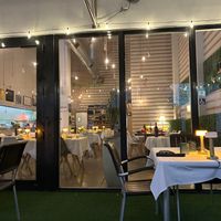 Ambience much better at night   at Vegan Planet in Miami