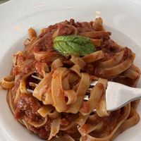 Fettuccine Bolognese just perfect  at Vegan Planet in Miami