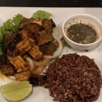 Tofu aubergine Lok Lak  at Slam Dunk Sandwich Co in Siem Reap