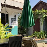 Sitting area  at Slam Dunk Sandwich Co in Siem Reap