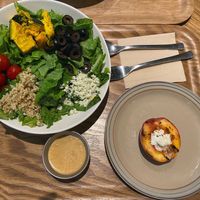 Vegan salad with grilled peach at Pig in the Garden - Gangnam in Seoul
