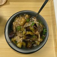 Vegan mushroom ddeopbap with Tofu at The Hyundai Samseong in Seoul