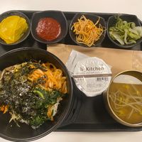 Vegan bibimbap at The Hyundai Samseong in Seoul