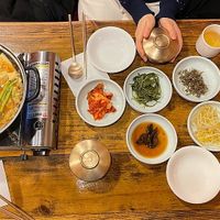 Vegan stew (some of the side dishes are not vegan) at Onmaeul in Seoul