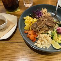 Vegan salad with Soy meat and balsamic dressing at California Pizza Kitchen - Coex in Seoul