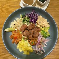 Beyond meat sausage salad with balsamic dressing at California Pizza Kitchen - Coex in Seoul