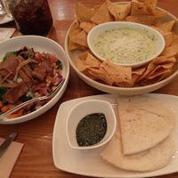 artichoke dip, unimeat salad at California Pizza Kitchen - Coex in Seoul
