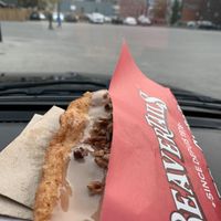 Pecan beaver tail  at BeaverTails in Banff