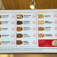 Menu at BeaverTails in Canmore