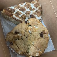 Cinnamon sugar coffee cake & a s’mores cookie  at Minglewood Bake Shop in Richmond