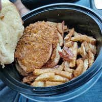 Chicken sandwich at Vegan Treats Meats and Eats in Cincinnati