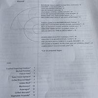 Menu  at Faubourg in Montclair