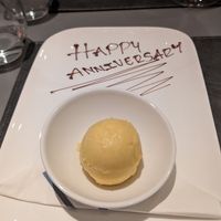 Sorbet is their one vegan dessert at Faubourg in Montclair