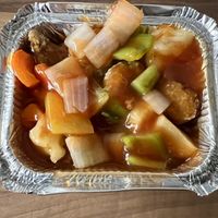 Sweet and sour pork Hong Kong style   at Lee's Kitchen in Bedford