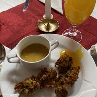 Pakoras + Dal Shorba  at Restaurant Radha in Dachau