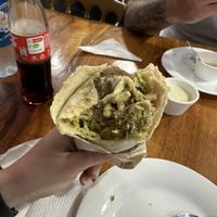 Falafel pita  at L&L Shawarma in Puerto Ayora