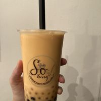 Boba tea papaya and coconut  at So Bing - Shlomo Ibn Gabirol in Tel Aviv