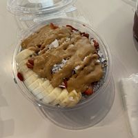 Perfect ten bowl with peanut butter   at Bare Naked Bowl in East Meadow