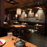 Interior with covid safe booths.  at O Mandarin in Hartsdale