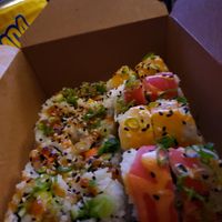 Sushi rolls at Naughty Vegan Panda in Pasadena