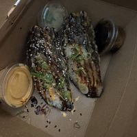 Fried sushi burrito. Fried to perfection  at Naughty Vegan Panda in Pasadena