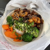 Surf & Turf bowl  at Naughty Vegan Panda in Pasadena