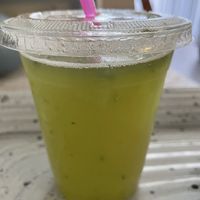 Mint Chia Pineapple agua fresca  at Naughty Vegan Panda in Pasadena