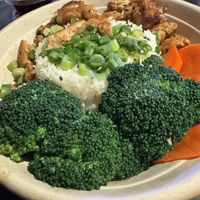 Teriyaki chicken with sauce on the side #Veganuary at Naughty Vegan Panda in Pasadena