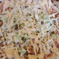 Hamburger pizza at Portobello Road in Whitby