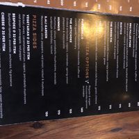 Menu  at Ilali in Wilderness