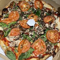 Sand dollar w/ Miyoko’s mozza at Pizza My Heart - Evergreen in San Jose