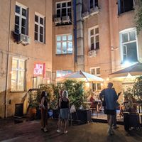 located in a patio at Peaches Gastro Girls in Warsaw