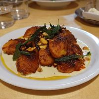 Pumpkin dumplings at Peaches Gastro Girls in Warsaw