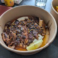 Mushroom skewers at Peaches Gastro Girls in Warsaw