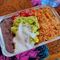 Smoked Vegan Meat Burrito Bowl at Ulu Dos Tres Taco in Zanzibar