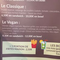 Menu at Impact Berliner Kebap in Paris