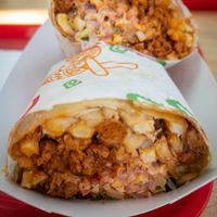 Cali burrito ( cut)  at El Veganito in La Mesa