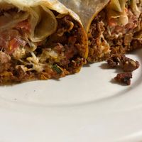 El Veganito Burrito (with Adobada)
P.S. This is a reheated burrito.  at El Veganito in La Mesa