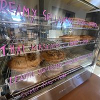 Mmmmm vegan pies!  at Lunawanna Store in Lunawanna