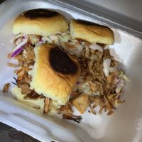 “Pulled Pork” Sliders- amazing!! at San Juan Smokehouse in San Juan