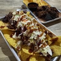  Vegan Pulled Pork Nachos y Burnt Ends #Veganuary at San Juan Smokehouse in San Juan