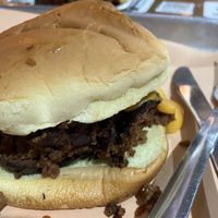 Yummy brisket sandwich    at San Juan Smokehouse in San Juan