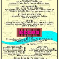 Drink menu at The Blok in Oklahoma City